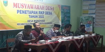 Musdes Penetapan RKP Desa Wonoyoso Tahun 2022